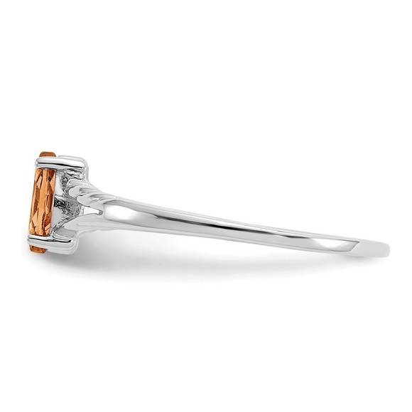 14k White Gold Citrine (November Birthstone) Ring Size 7 - Picture 4 of 6